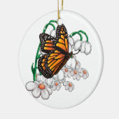 Schmetterling auf Blume Keramik Ornament (Links)