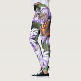 Schmetterling auf Blume Leggings