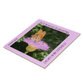 Schmetterling auf Blume mit Vers von Psalm 118:24 Fliese (Seite)
