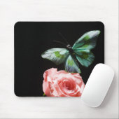 Schmetterling auf Blume Mousepad (Mit Mouse)