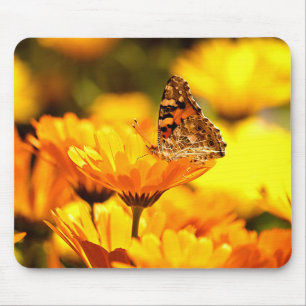 Schmetterling auf Blume Mousepad
