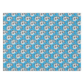 Schmetterling auf Blume Muster Blaues Design Tischdecke (Vorderseite (Horizontal))