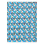 Schmetterling auf Blume Muster Blaues Design Tischdecke (Vorderseite)