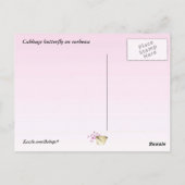 Schmetterling auf Blume Postkarte (Rückseite)