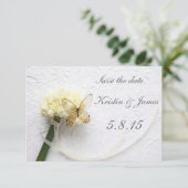 Schmetterling auf Blume Save the Date (Stehend Vorderseite)