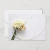 Schmetterling auf Blume Save the Date (Rückseite)