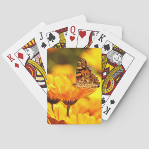 Schmetterling auf Blume Spielkarten