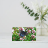 Schmetterling auf Blume-Visitenkarten Visitenkarte (Stehend Vorderseite)