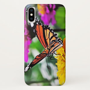 Schmetterling auf Blumen #2 iPhone X Hülle