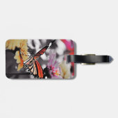 Schmetterling auf Blumen Gepäckanhänger (Rückseite horizontal)