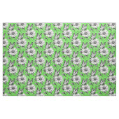 Schmetterling auf Blumenmuster Grün Design Stoff (Fat Quarter (45,7 x 55,9 cm))