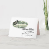 Schmetterling auf Buschbleistiftskizze - Karte (Rückseite)