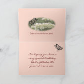 Schmetterling auf Buschbleistiftskizze - Karte (Innenseite)