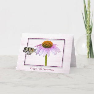 Schmetterling auf Cone Blume 75. Jubiläumskarte Karte