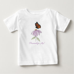 Schmetterling auf Cone Blume Baby Fine Jersey T - T-shirt