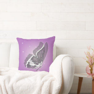 Schmetterling auf dem Lilac-Platz-Kissen Kissen