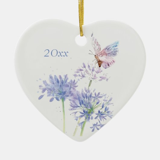 Schmetterling auf den Gartenanlagen und Blume Fris Keramik Ornament (Vorne)