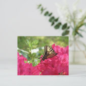 Schmetterling auf der Azalea Natur Florale Postkar Postkarte (Stehend Vorderseite)