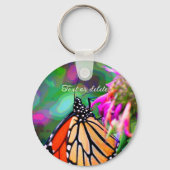 Schmetterling auf der Blume Abstrakte Kunst Person Schlüsselanhänger (Vorderseite)