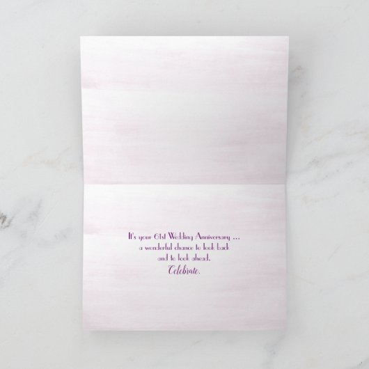 Schmetterling auf der Blume Cone 61. Jubiläumskart Karte (Innenseite)