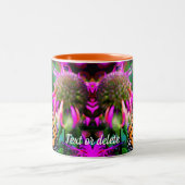 Schmetterling auf der Blume Digitale Kunst Persona Zweifarbige Tasse (Mittel)