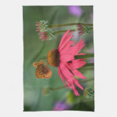 Schmetterling auf der Blume Küchentuch (Vertikal)