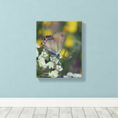 Schmetterling auf der Blume Leinwanddruck (Insitu (Holzboden))