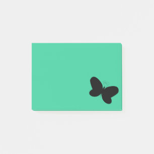 Schmetterling auf der grünen Post Post-it Klebezettel