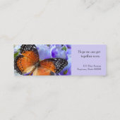 Schmetterling auf der Mama von Primatenfedern Mini Visitenkarte (Rückseite)