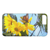Schmetterling auf der Sonnenblume Case-Mate iPhone Hülle (Rückseite (Horizontal))