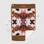 Schmetterling auf der Speise Abstrakt Personalisie Golfhandtuch (Insitu)