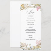 Schmetterling auf der "Way Boho Baby Shower"-Karte Menükarte (Vorne/Hinten)