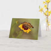 Schmetterling auf der Wildblume Karte (Gelbe Blume)
