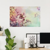 Schmetterling auf der Zweigstelle Blossom Poster (Heimbüro)