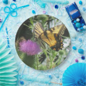 Schmetterling auf Distel-Pappteller Pappteller (Party)