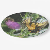 Schmetterling auf Distel-Pappteller Pappteller (Schrägansicht)