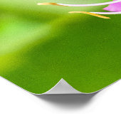 Schmetterling auf einem Blume-Poster Poster (Ecke)