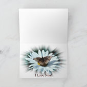 Schmetterling auf einem Gänseblümchen Karte (Innenseite)