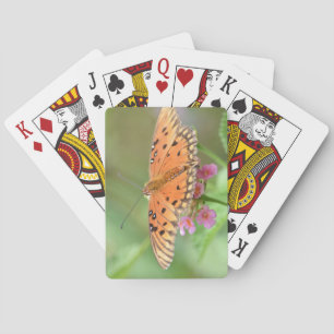 Schmetterling auf einer Blume in einem Park Spielkarten