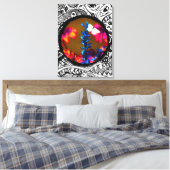 Schmetterling auf einer Blume Leinwanddruck (Insitu (Schlafzimmer))