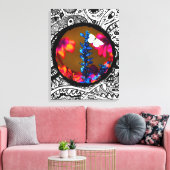 Schmetterling auf einer Blume Leinwanddruck (Insitu (Wohnzimmer))