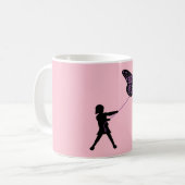 Schmetterling auf einer Leine Kaffeetasse (Vorderseite Links)