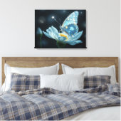 Schmetterling auf einer Mondblume Leinwanddruck (Insitu (Schlafzimmer))