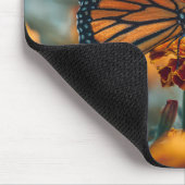 Schmetterling auf einer Ringelblume Mousepad (Ecke)
