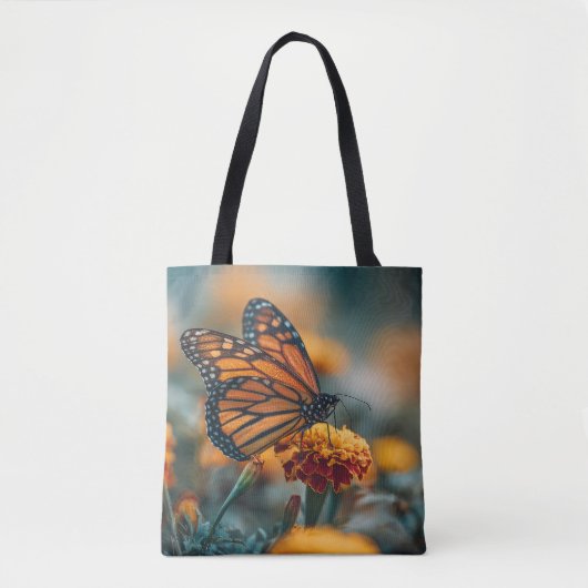 Schmetterling auf einer Ringelblume Tasche (Vorderseite)