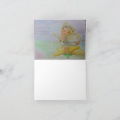 Schmetterling auf gelber Blume Dankeskarte (Innenseite)