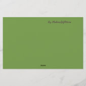 Schmetterling auf Green Briefpapier (Rückseite)