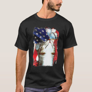 Schmetterling Auf Katzennase Amerikanische Patriot T-Shirt