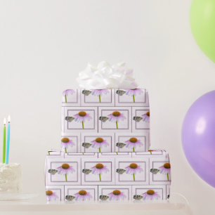 Schmetterling auf Kegelblume Geschenkpapier