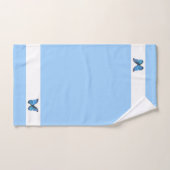 Schmetterling auf Light Blue & White Badhandtuch Set (Handtuch)